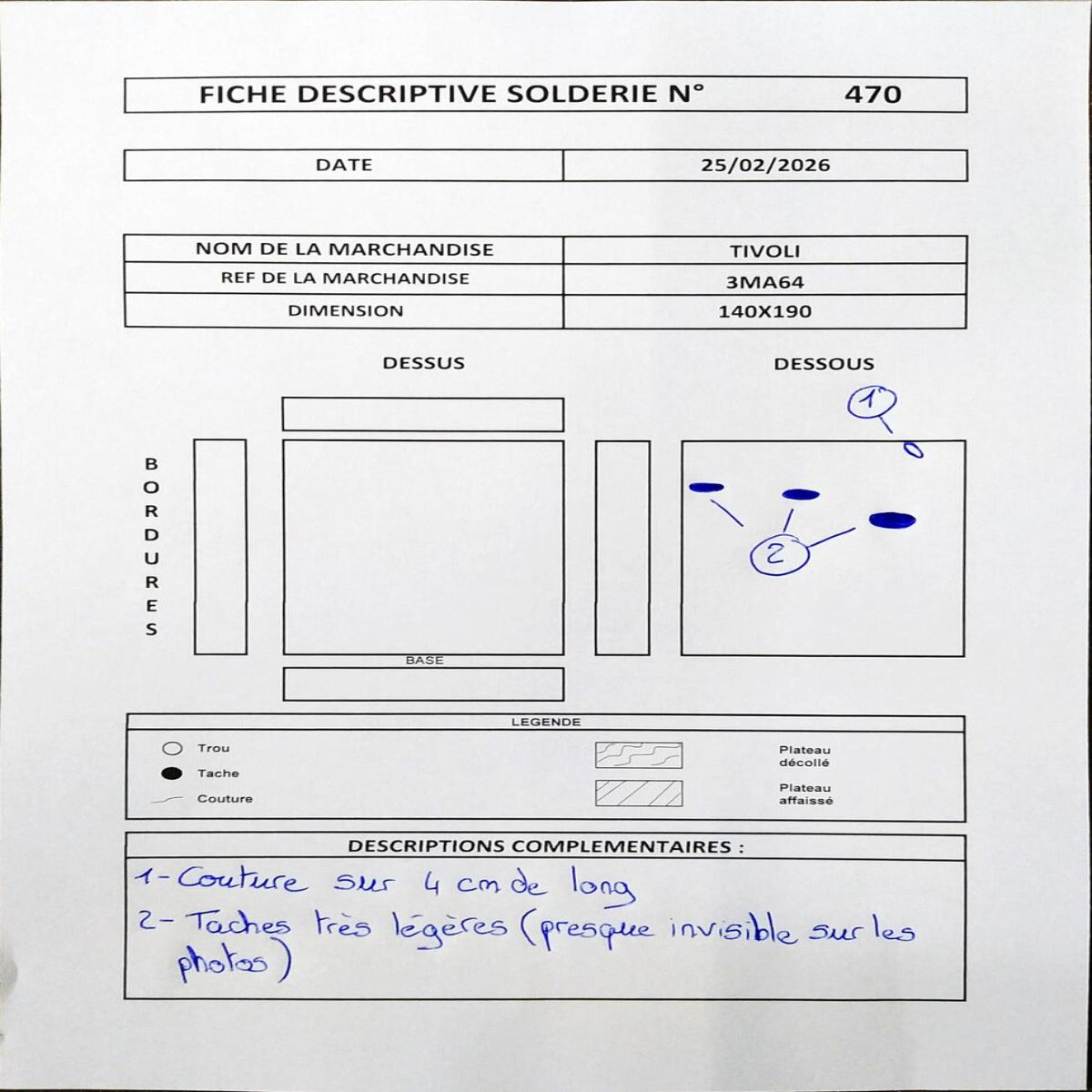 Matelas Mémoire de forme 25 cm TIVOLI - 140x190 - Offre N°470