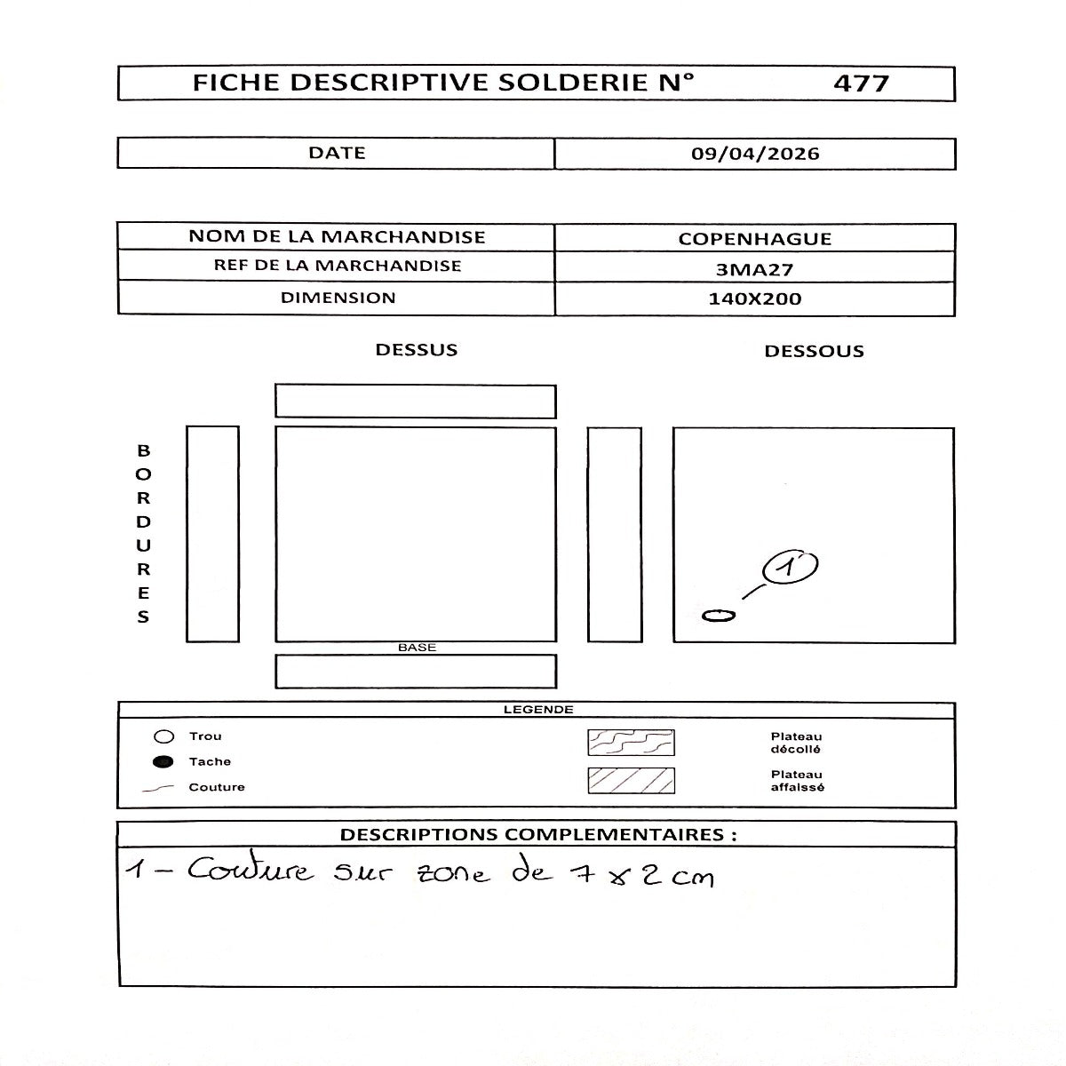 Matelas Mémoire de forme 24 cm COPENHAGUE - 140X200 - Offre N°477