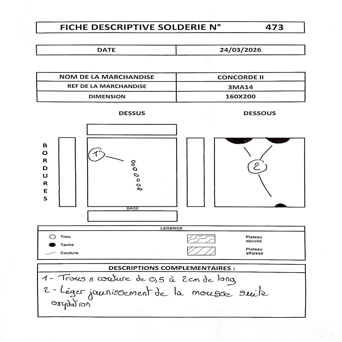 Matelas Hybride 28 cm CONCORDE II - 160X200 - Offre N°473