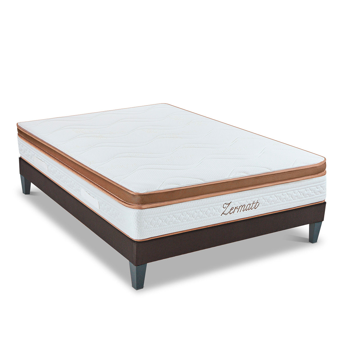 Ensemble Matelas Mémoire de forme ZERMATT avec sommier