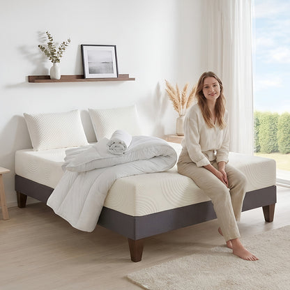 Prêt-à-dormir HÉRA avec Sommier, Couette, Oreillers et Protège-matelas