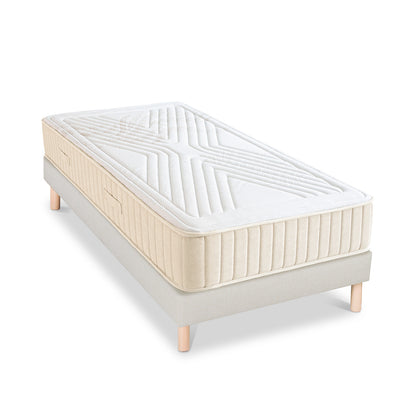 Ensemble Symphonie 2.0 - Matelas mémoire de forme moelleux + Sommier bois - 25 cm d'épaisseur