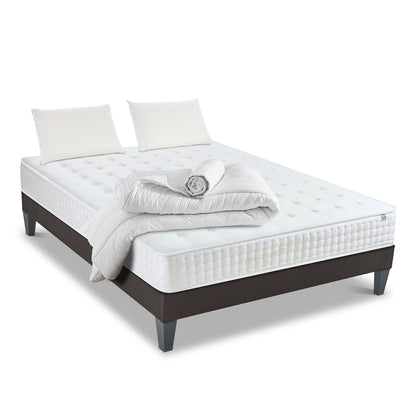 Prêt-à-dormir APOLLON avec Sommier, Couette, Oreillers et Protège-matelas