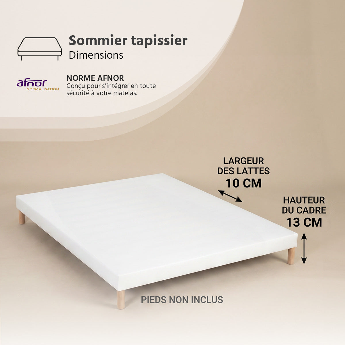 Sommier tapissier Tissu Capucine