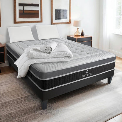 Pack Prêt à dormir ELEGANCE Matelas Mémoire de forme + Sommier + Accessoires