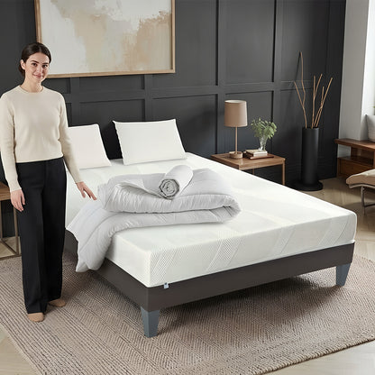 Pack Paris - Matelas + Sommier + Accessoires - La chambre équipée en une fois - 24 cm d'épaisseur