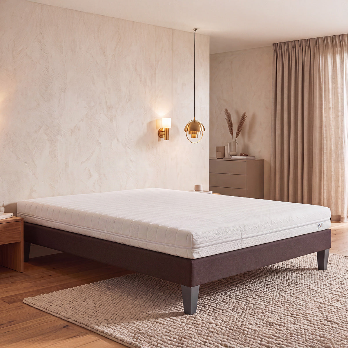 Ensemble Egio - Matelas mousse + Sommier tri-lattes - Idéal enfant et appoint - 12 cm d'épaisseur