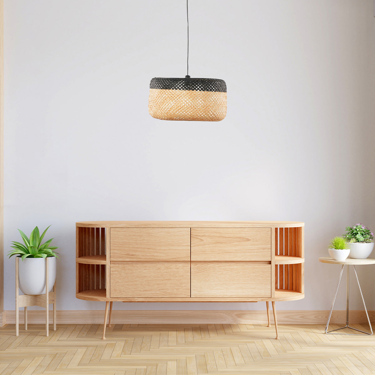 suspension-bambou-bicolore-ronde