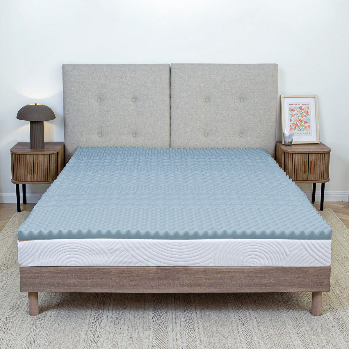Surmatelas Mémoire de forme et Gel fraîcheur 6 cm REFRESH