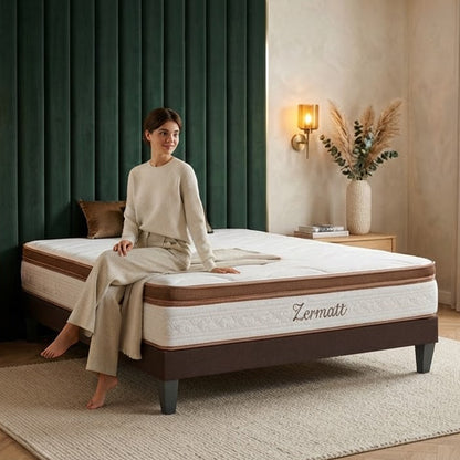 Matelas Zermatt - Mousse mémoire de forme - 31 cm d'épaisseur - Accueil équilibré, soutien très ferme