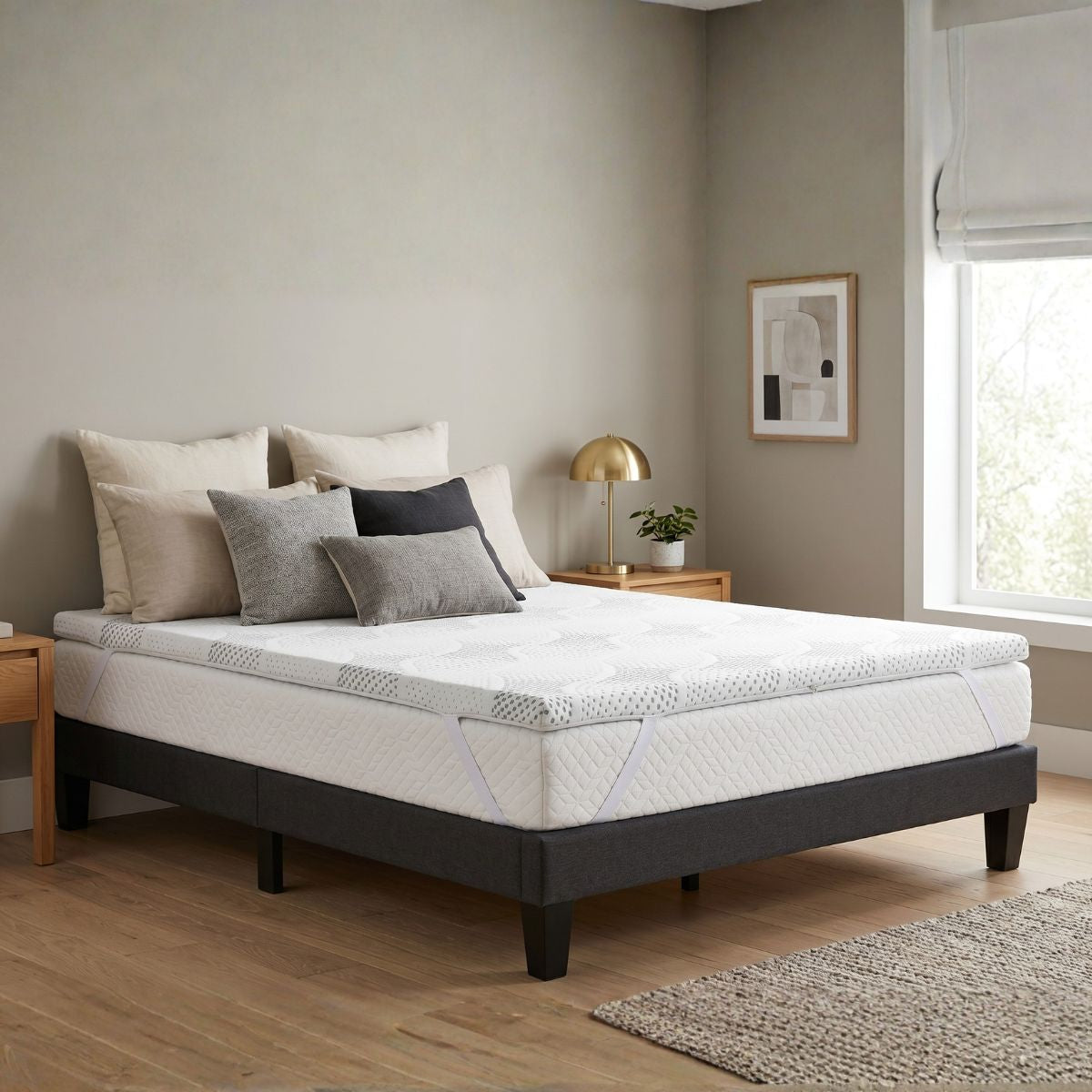 Surmatelas Mémoire de forme et Gel fraîcheur 5 cm VISCO TOUCH
