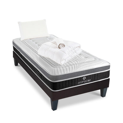 Pack Prêt à dormir ELEGANCE Matelas Mémoire de forme + Sommier + Accessoires