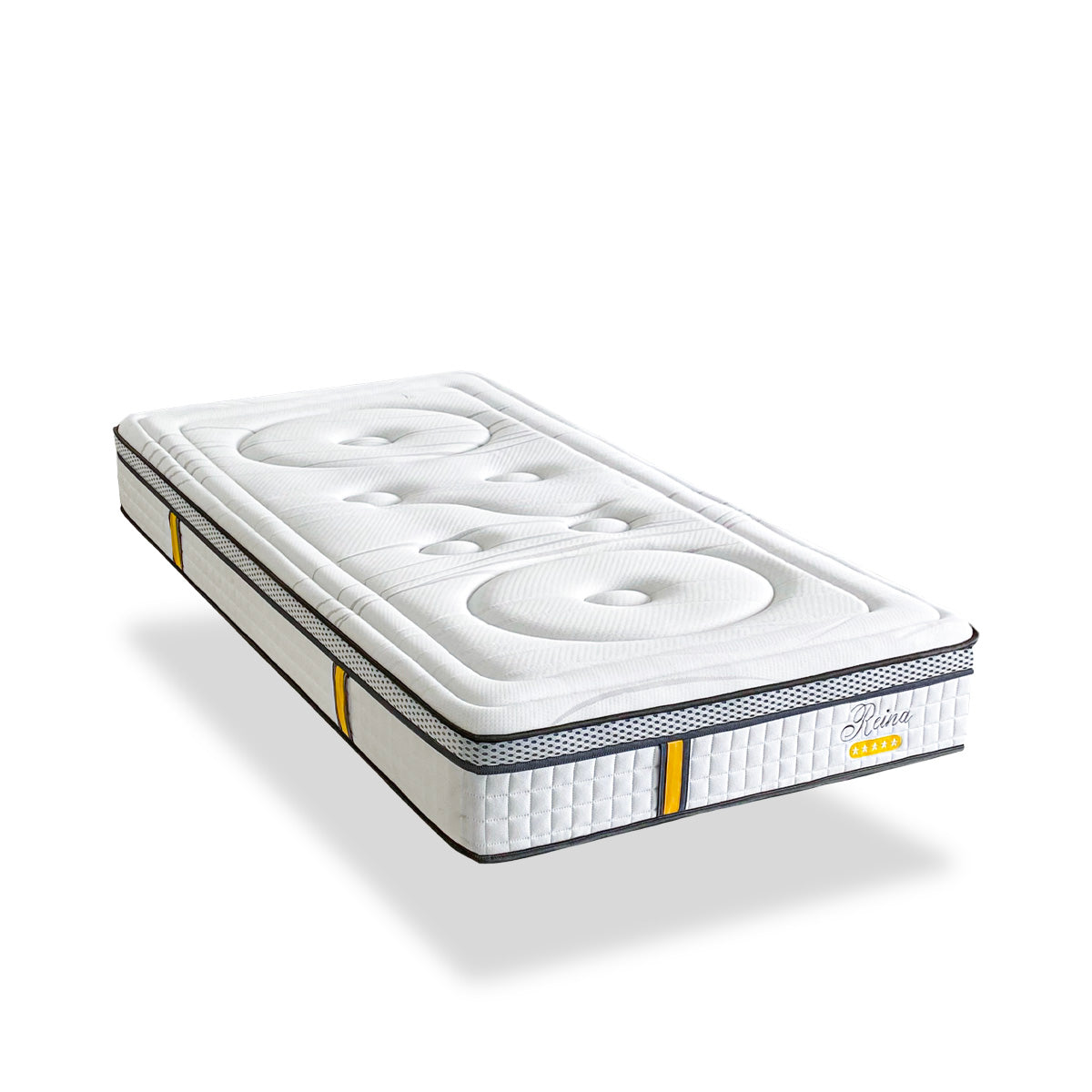 Matelas Reina 2.0 - Hybride ressorts ensachés + mémoire de forme - Équilibré - 26 cm d'épaisseur