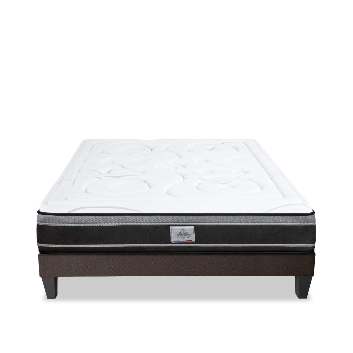 Ensemble DIVIN  Matelas Ressorts ensachés + Sommier Bois