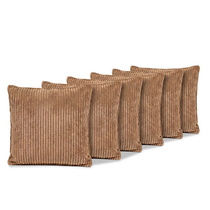 Lot de coussins velours côtelé MALO - Marron