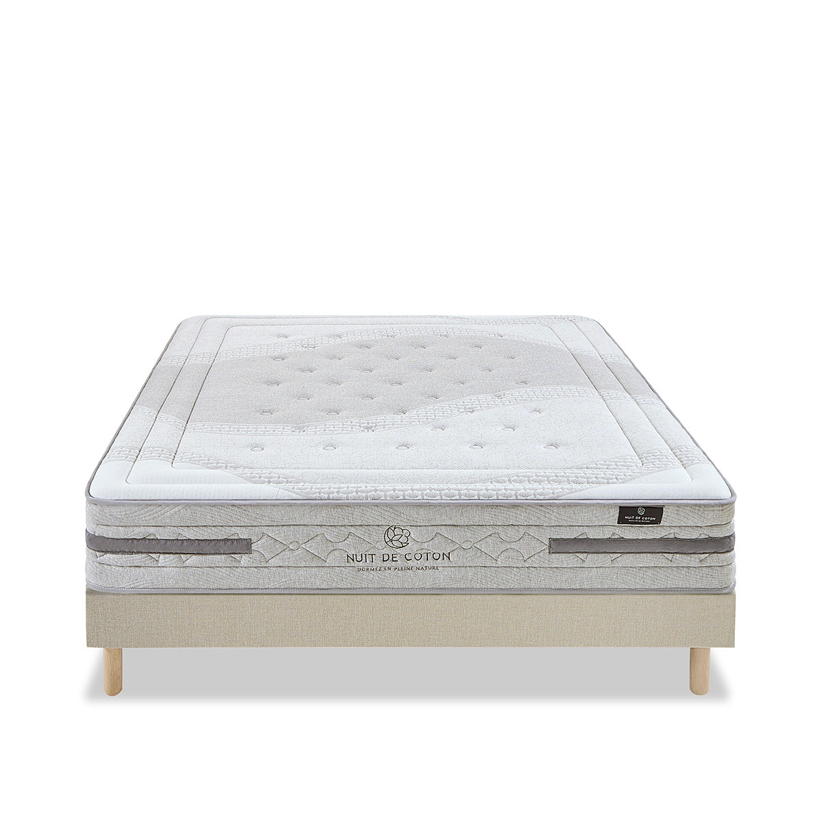 Ensemble Matelas Ressorts ensachés SÉRÉNADE avec sommier