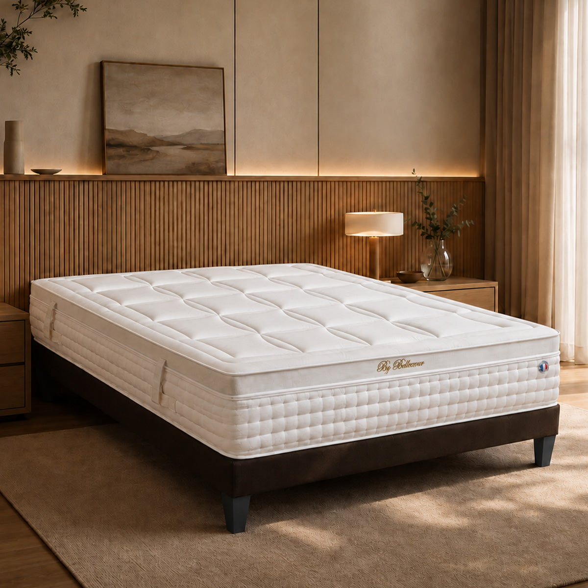 Matelas Empereur - Mémoire de forme + gel frais - Moelleux puis ferme - Fabriqué en France - 33 cm d'épaisseur