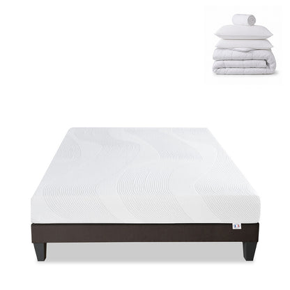 Pack Paris - Matelas + Sommier + Accessoires - La chambre équipée en une fois - 24 cm d'épaisseur