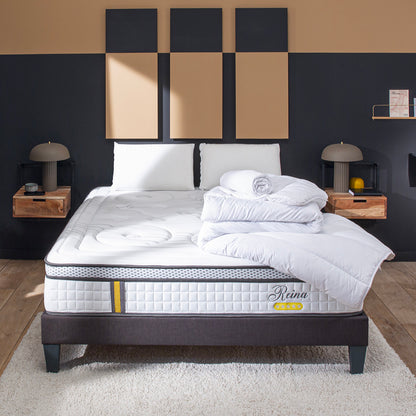 Prêt-à-dormir REINA 2.0 avec Sommier, Couette, Oreillers et Protège-matelas