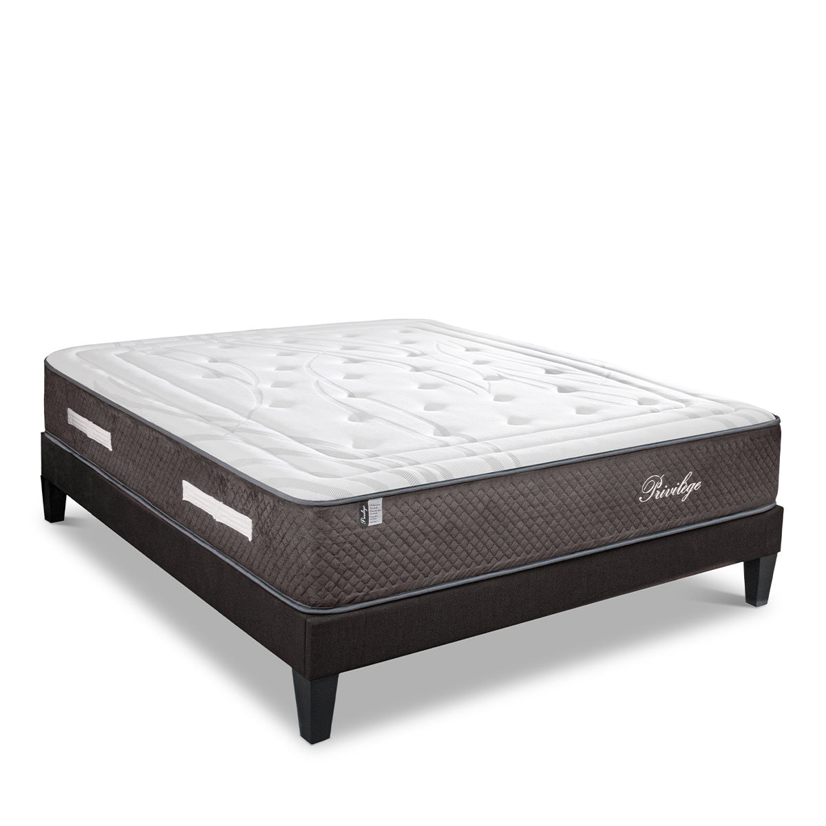 Ensemble Privilège - Matelas ressorts ensachés hypersoft + Sommier - 30 cm d'épaisseur