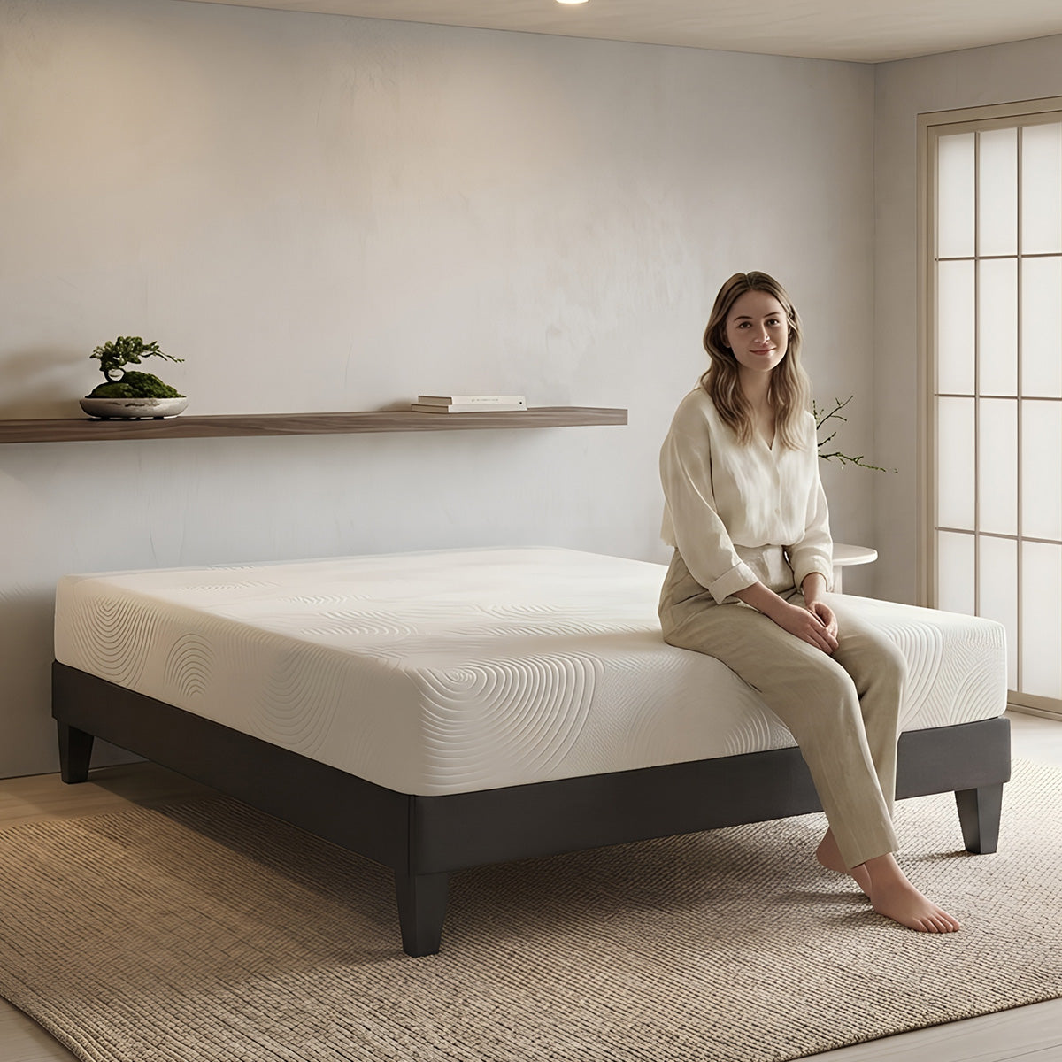 Matelas Hera - Mousse mémoire de forme - Fabriqué en France - 24 cm d'épaisseur - Accueil moelleux, soutien mi-ferme