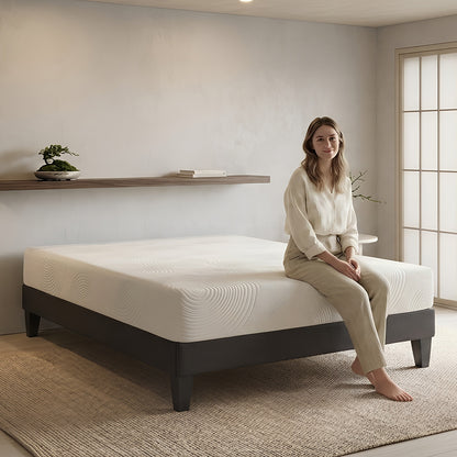 Matelas Hera - Mousse mémoire de forme - Fabriqué en France - 24 cm d'épaisseur - Accueil moelleux, soutien mi-ferme