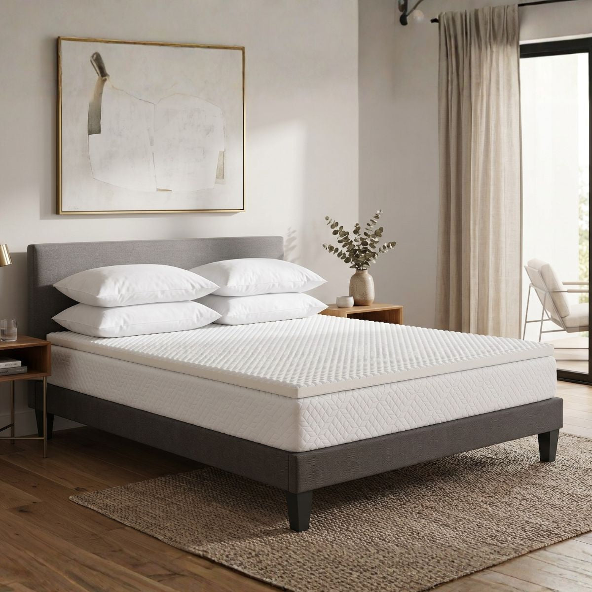 Surmatelas Nuage - Mémoire de forme + zonage de confort - 4 cm d'épaisseur