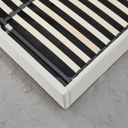 Sommier Coffre Tissu Beige ATLAS