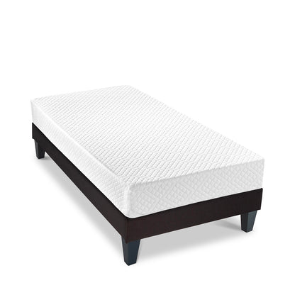 Ensemble Absolu - Matelas mousse mémoire de forme ferme + Sommier bois - 21 cm d'épaisseur