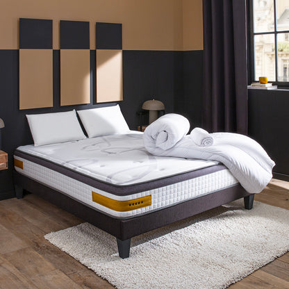 Prêt-à-dormir COPENHAGUE avec Sommier, Couette, Oreillers et Protège-matelas