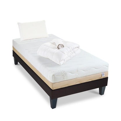 Prêt-à-dormir LÉMAN avec Sommier, Couette, Oreillers et Protège-matelas