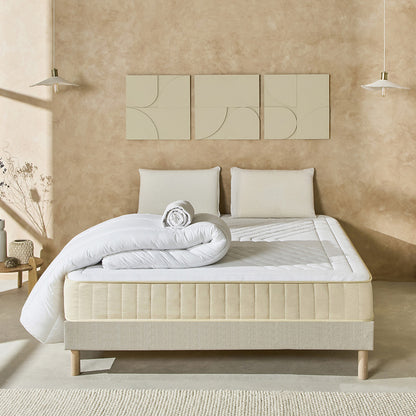 Pack prêt à dormir Symphonie 2.0 - Matelas + Sommier + Couette, oreillers, protège-matelas - 25 cm d'épaisseur