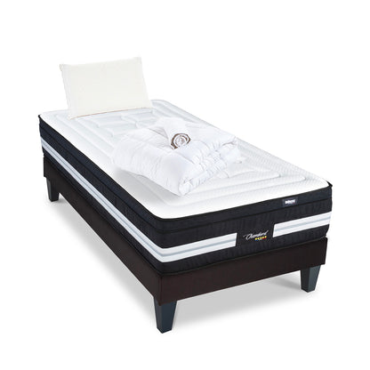 Prêt-à-dormir CHAMBORD avec Sommier, Couette, Oreillers et Protège-matelas