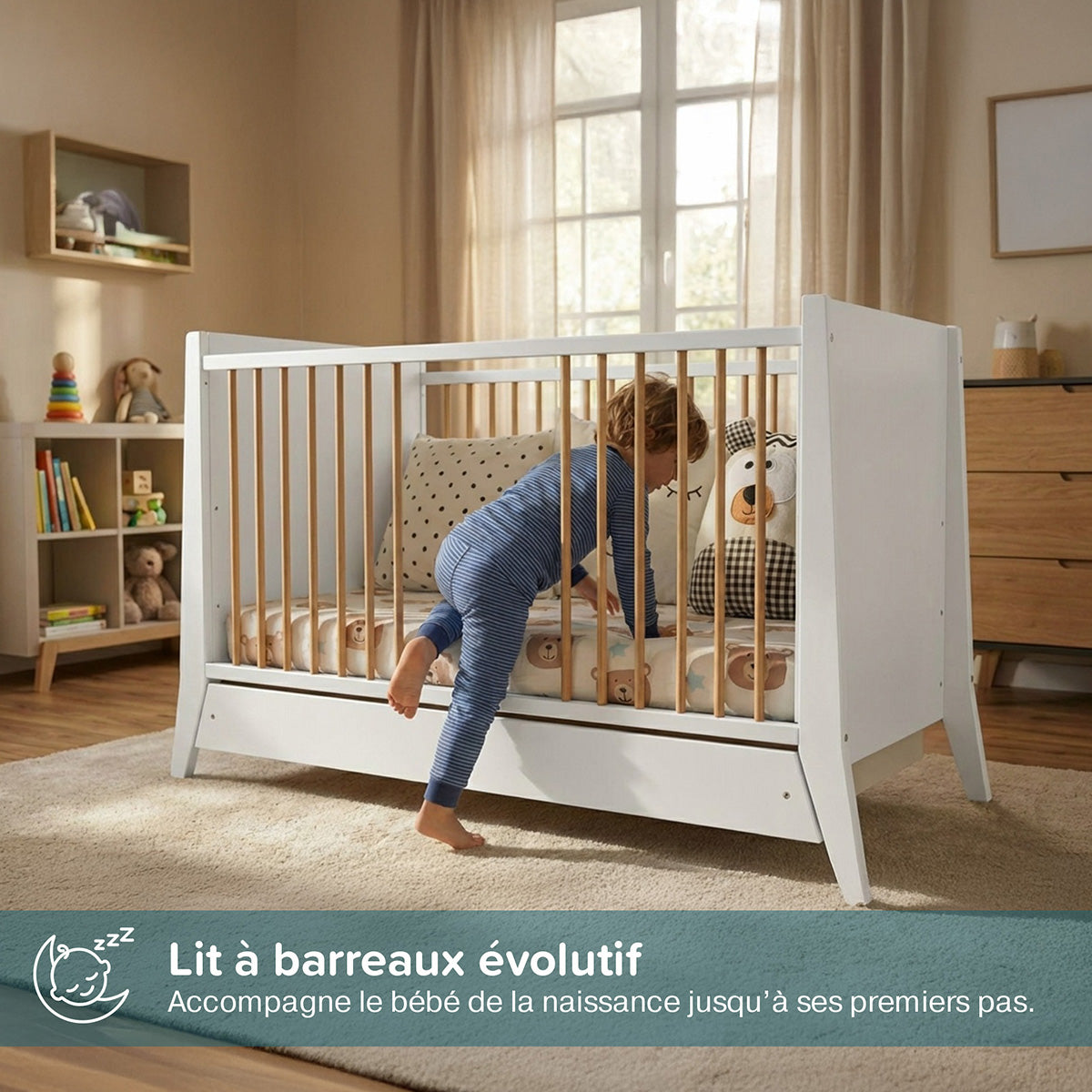 Lit bébé évolutif TIMEO