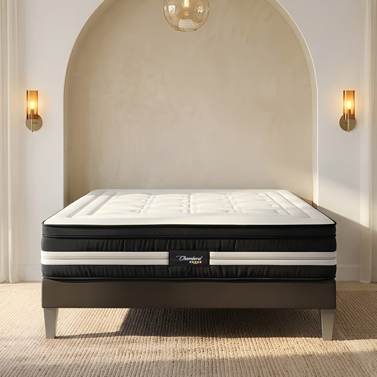 Matelas Chambord - Micro-ressorts - Accueil mémoire de forme moelleux - 32 cm d'épaisseur
