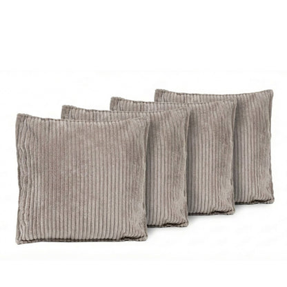 Lot de coussins velours côtelé MALO - Gris Clair