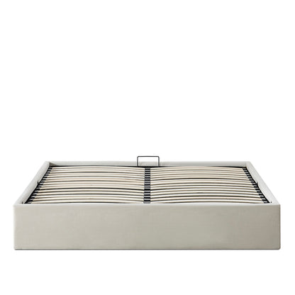 Sommier Coffre Tissu Beige ATLAS
