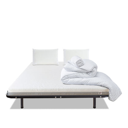 Prêt-à-dormir VENUS avec Cadre à lattes, Couette, Oreillers et Protège-matelas