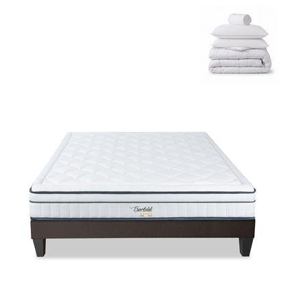 Pack Bartoldi - Matelas + Sommier + Accessoires - La chambre équipée en une fois - 22 cm d'épaisseur