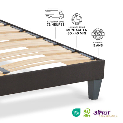 Sommier À Lattes Tissu VICTOIRE