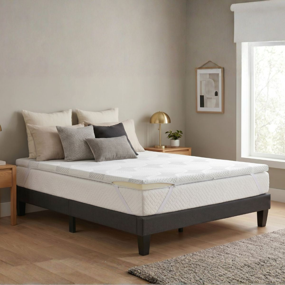 Surmatelas Mémoire de forme et Gel fraîcheur 5 cm VISCO TOUCH