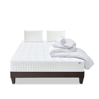 Prêt-à-dormir APOLLON avec Sommier, Couette, Oreillers et Protège-matelas