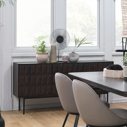 buffet-160-cm-2-portes-3-tiroirs-bois-fonce-posada