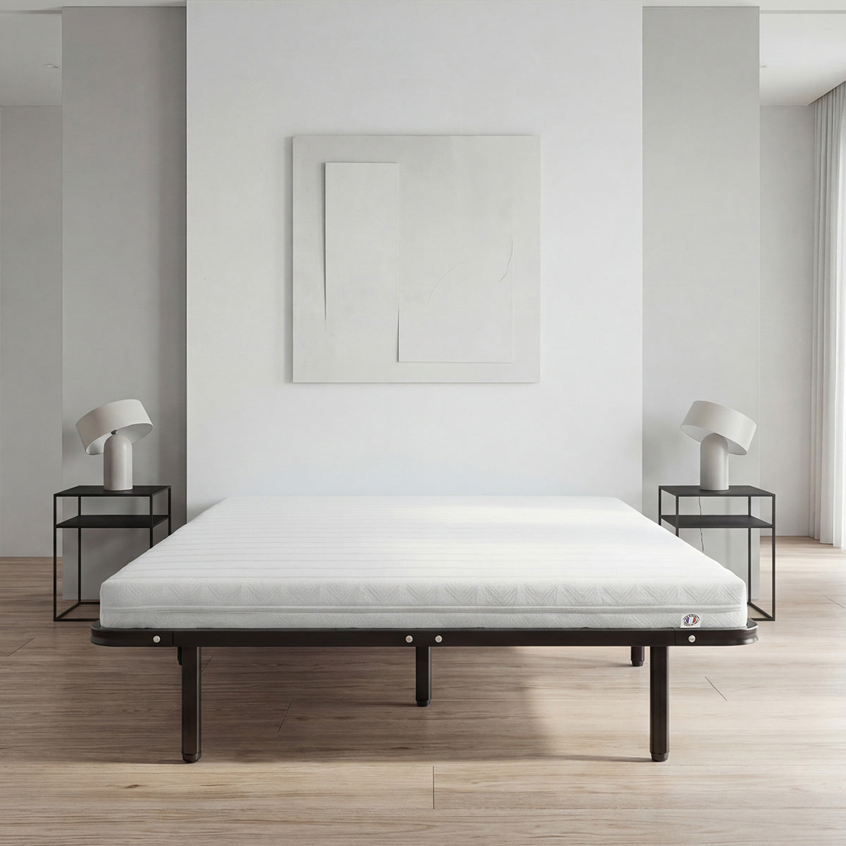 Ensemble Matelas Mousse EGIO avec Cadre à lattes