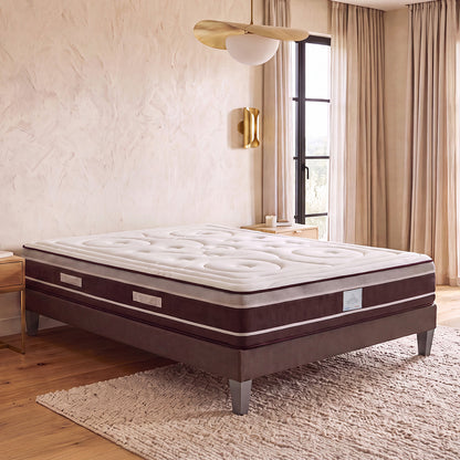 Ensemble DIVIN  Matelas Ressorts ensachés + Sommier Bois
