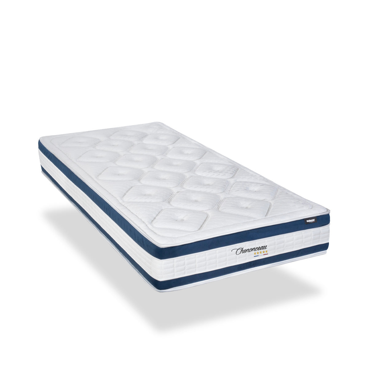 Ensemble Chenonceau - Matelas mémoire de forme 26 cm + Sommier bois - Accueil moelleux, soutien ferme