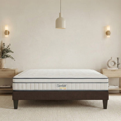 Matelas Bartoldi - Ressorts ensachés + mousse supersoft - Moelleux puis ferme - Fabriqué en France - 22 cm d'épaisseur