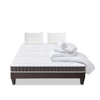 Prêt-à-dormir INTUITION avec Sommier, Couette, Oreillers et Protège-matelas