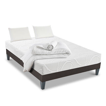 Prêt-à-dormir EUPRAXIE avec Sommier, Couette, Oreillers et Protège-matelas