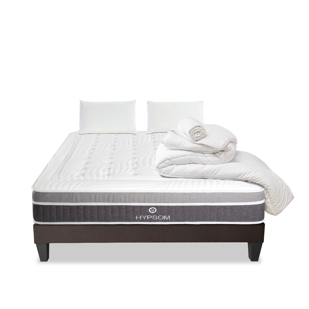 Pack Prêt à dormir ELEGANCE Matelas Mémoire de forme + Sommier + Accessoires
